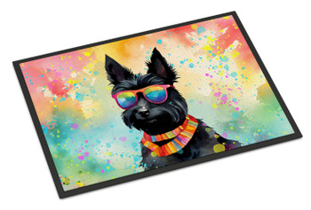 Scottish Terrier Hippie Dawg Doormat 24H X 36W DAC2557 product image at NuMercy
