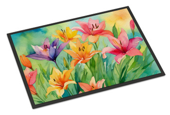 Lilies in Watercolor Doormat 24H X 36W DAC1586 product image at NuMercy
