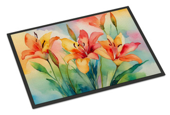 Lilies in Watercolor Doormat 24H X 36W DAC1588 product image at NuMercy