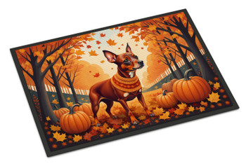 Red Miniature Pinscher Fall Doormat 24H X 36W product image at NuMercy