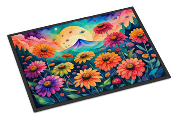Zinnias in Color Doormat 24H X 36W product image at NuMercy
