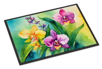 Orchids in Watercolor Doormat 24H X 36W DAC1564 product image at NuMercy