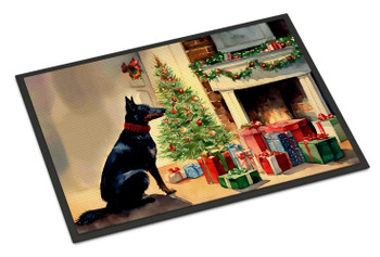 Australian Kelpie Cozy Christmas Doormat 24H X 36W product image at NuMercy