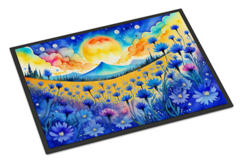 Blue Cornflowers in Color Doormat 24H X 36W product image at NuMercy