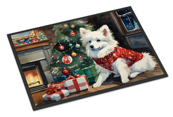 American Eskimo Cozy Christmas Doormat 24H X 36W product image at NuMercy
