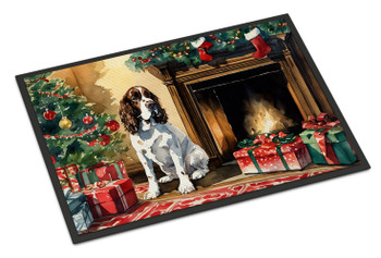 English Springer Spaniel Cozy Christmas Doormat 24H X 36W product image at NuMercy