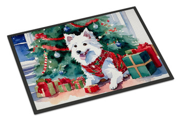 Japanese Spitz Cozy Christmas Doormat 24H X 36W DAC2685 product image at NuMercy