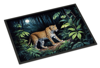 Leopard Nighttime in the Jungle Doormat 24H X 36W product image at NuMercy