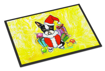 Boston Terrier Stinker That Stole Christmas Doormat 24H X 36W product image at NuMercy