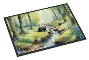 Woodland Spring Badgers Doormat 24H X 36W product image at NuMercy