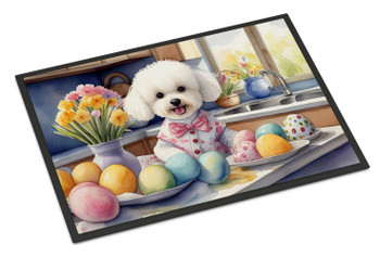 Decorating Easter Bichon Frise Doormat 24H X 36W product image at NuMercy