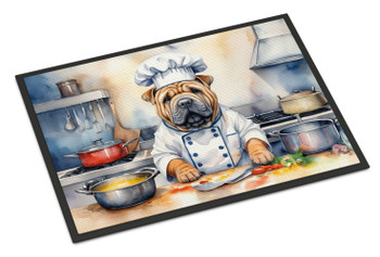 Shar Pei The Chef Doormat 24H X 36W product image at NuMercy