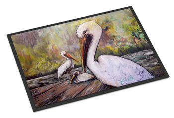 Three Pelicans on a Pier Doormat 24H X 36W product image at NuMercy