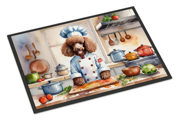 Chocolate Poodle The Chef Doormat 24H X 36W DAC6304 product image at NuMercy