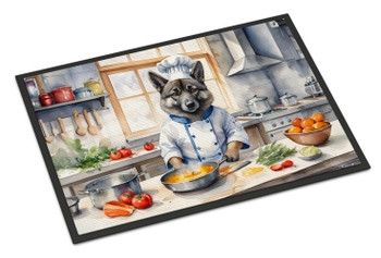 Norwegian Elkhound The Chef Doormat 24H X 36W product image at NuMercy