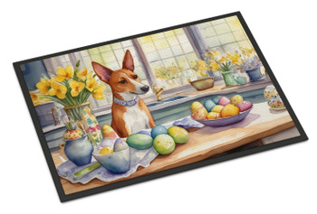 Decorating Easter Basenji Doormat 24H X 36W product image at NuMercy