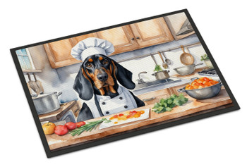 Black and Tan Coonhound The Chef Doormat 24H X 36W product image at NuMercy
