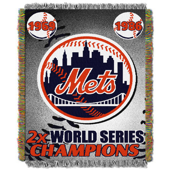 New York Mets MLB Commemorative Woven Tapestry Throw