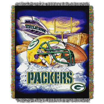 Green Bay Packers NFL Home Field Advantage Woven Tapestry Throw