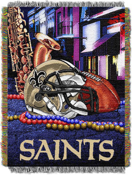 New Orleans Saints NFL Home Field Advantage Woven Tapestry Throw