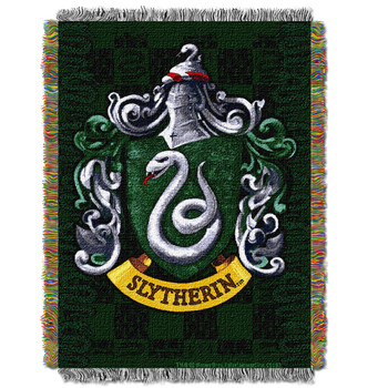 Harry Potter Slytherin Shield Woven Tapestry Throw