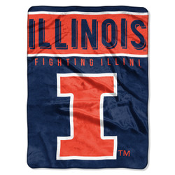 Illinois Fighting Illini Basic Raschel Throw Blanket