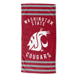 Washington State Cougars Stripes Beach Towel