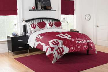 Indiana Hoosiers 'Hexagon' Full/Queen Comforter & Sham Set