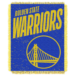 Golden State Warriors NBA Headliner Woven Jacquard Throw Blanket