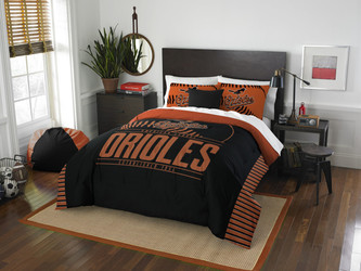 Baltimore Orioles MLB Bedding Full/Queen Comforter and 2 Sham Set