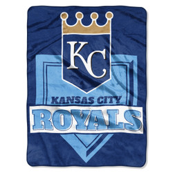 Kansas City Royals MLB "Home Plate" Raschel Throw Blanket