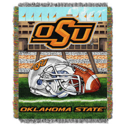 Oklahoma State Cowboys Home Field Advantage Woven Tapestry Throw