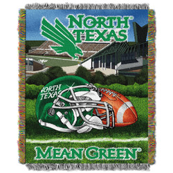 North Texas Mean Green Home Field Advantage Woven Tapestry Throw