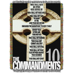 Big Ten Commandments Woven Tapestry Throw