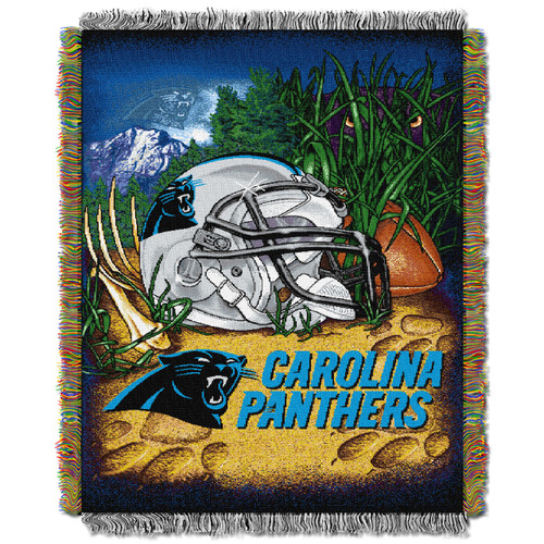 Carolina Panthers NFL Home Field Advantage Woven Tapestry Throw