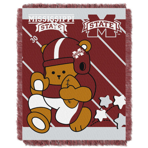 Mississippi State Bulldogs Fullback Baby Woven Jacquard Throw