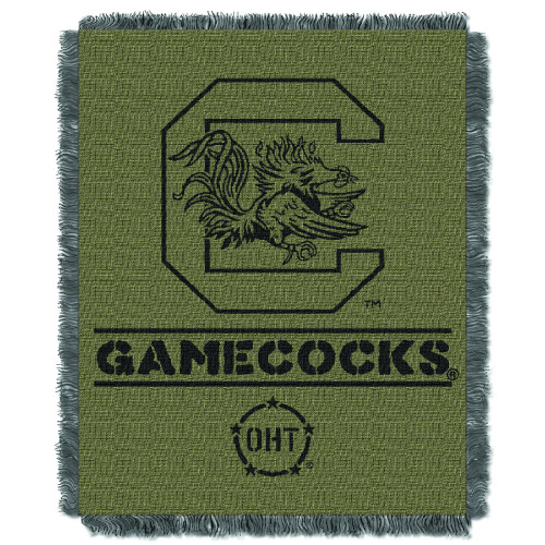 South Carolina Gamecocks OHT Rank Woven Jacquard Throw Blanket