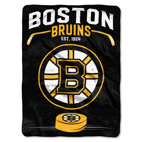Boston Bruins NHL "Inspired" Raschel Throw Blanket