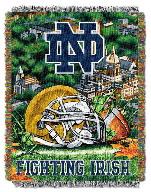 Notre Dame Fighting Irish Home Field Advantage Woven Tapestry Throw