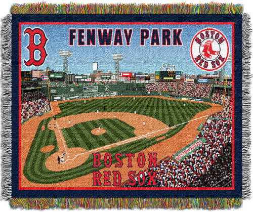 Boston Red Sox Fenway Park Stadium Woven Tapestry Throw