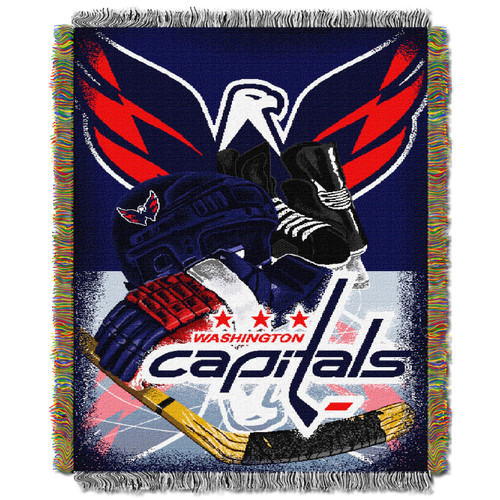 Washington Capitals NHL Home Ice Advantage Woven Tapestry Throw