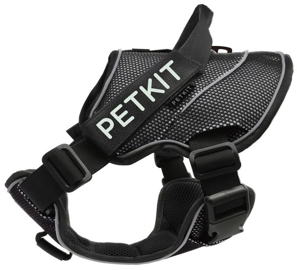 Petkit Air Quad-Connecting Adjustable Cushioned Chest Compression Dog Harness (Small, Grey)