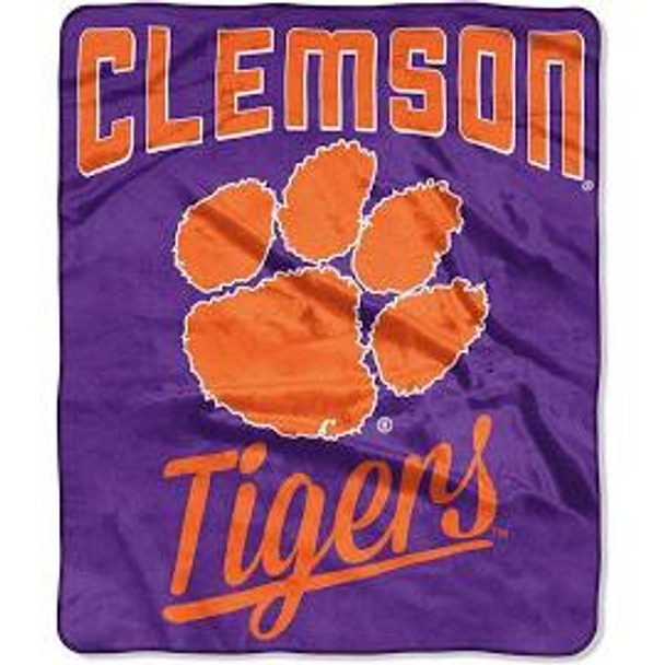 Clemson Tigers Alumni Raschel Throw Blanket