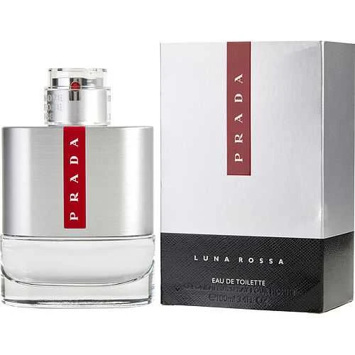 Prada Luna Rossa Eau De Toilette Spray 3.4 oz perfume bottle and box by Prada.