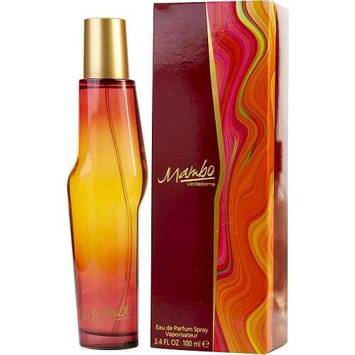 Liz Claiborne Mambo Eau De Parfum Spray 3.4 oz perfume bottle and box.