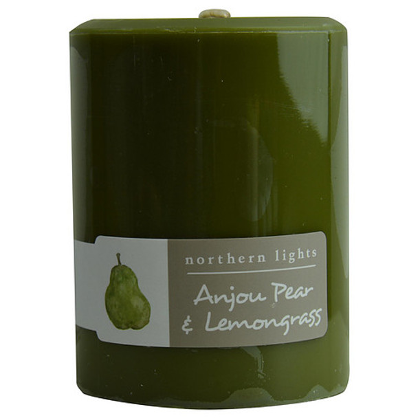 Anjou Pear & Lemongrass by Northern Lights One 3x4 Inch Pillar Candle