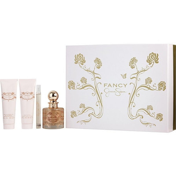 Fancy by Jessica Simpson Eau De Parfum Spray, Body Lotion, Shower Gel,  Mini Eau De Parfum Spray