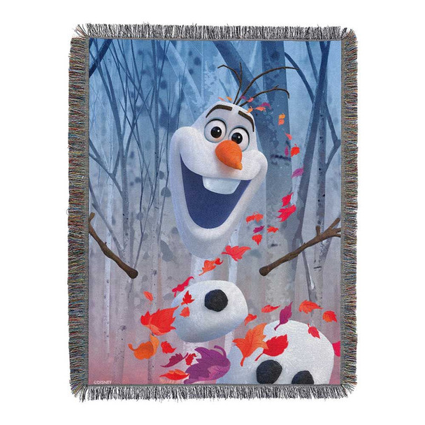Disney Frozen 2 In The Leaves Woven Tapestry Throw Blanket