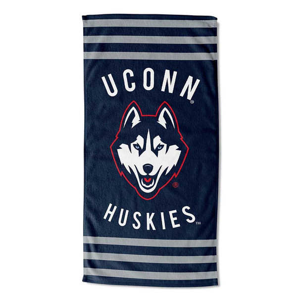 Connecticut (UConn) Huskies Stripes Beach Towel