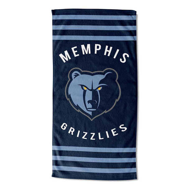 Memphis Grizzlies NBA Stripes Beach Towel